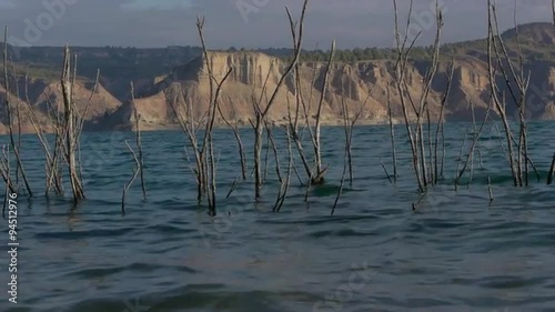  camera movement to flush water through the swamp Negratin with deep Badlans        photo