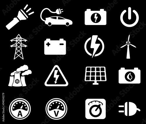 Electricity simply icons
