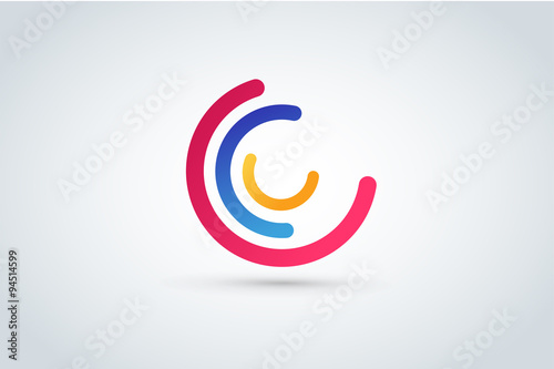 C letter vector icon template