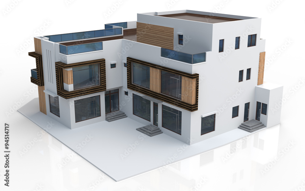 Fototapeta premium 3d render of modern house