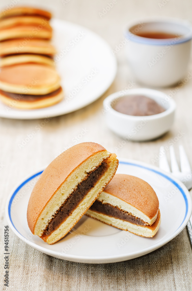 dorayaki, Japanese red bean pancakes dorayaki, Japanese red bean pancakes