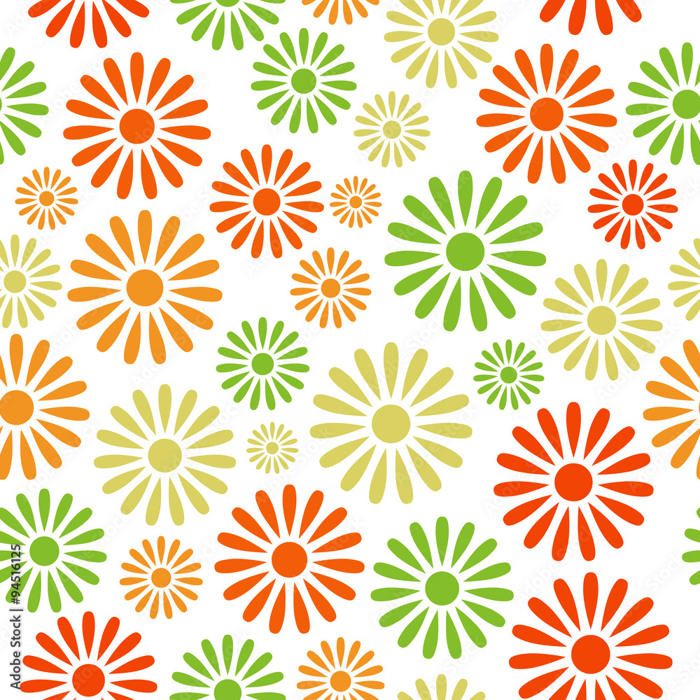 Various colorful flowers seamless pattern Various colorful flowers seamless pattern