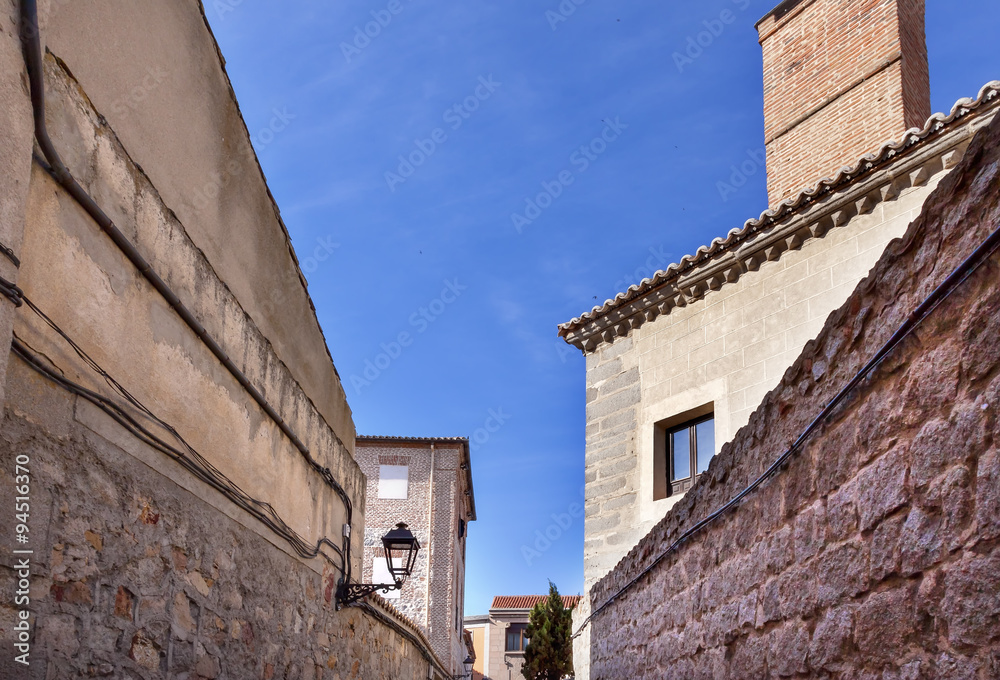 Avila Narrow City Streets Castle Walls Cityscape Castile Spain