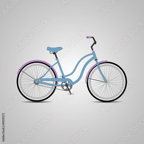 Blue bicycle.Vector Illustration. © nastyn