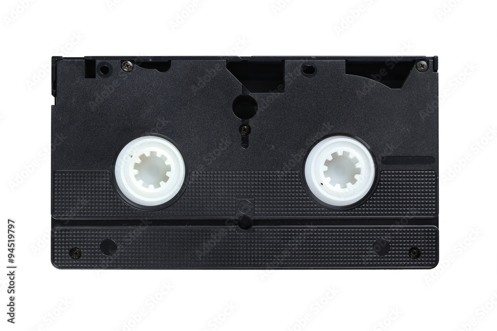 Videocassette isolated on a white Videocassette isolated on a white