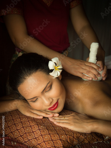  massage on woman body in the spa