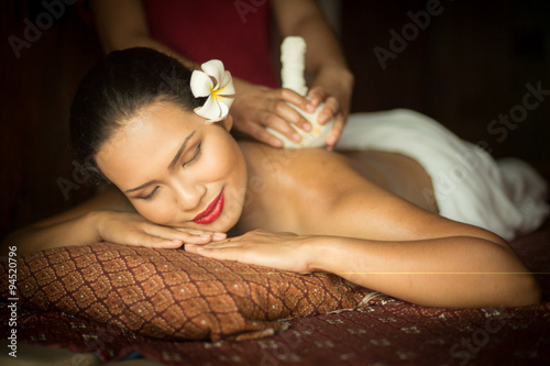  massage on woman body in the spa