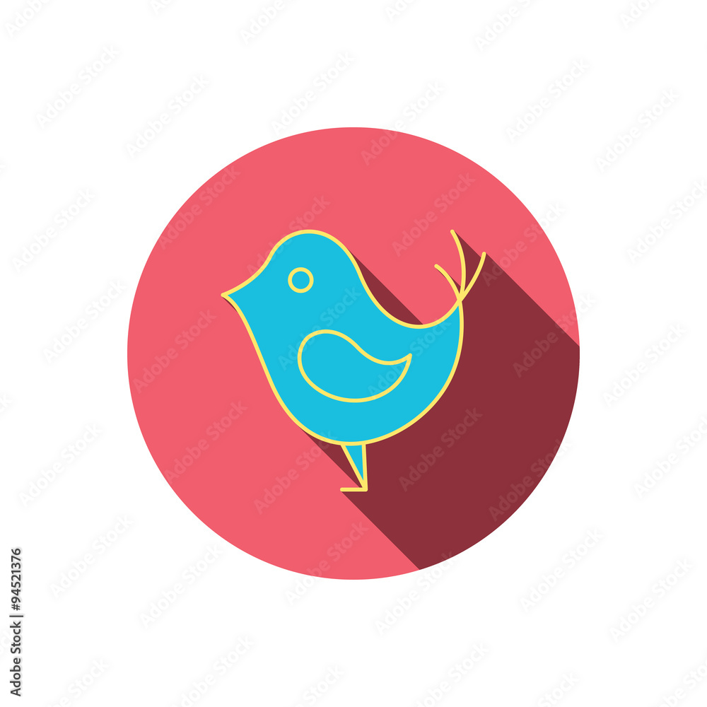 Bird with beak icon. Social media concept sign. Bird with beak icon. Social media concept sign.