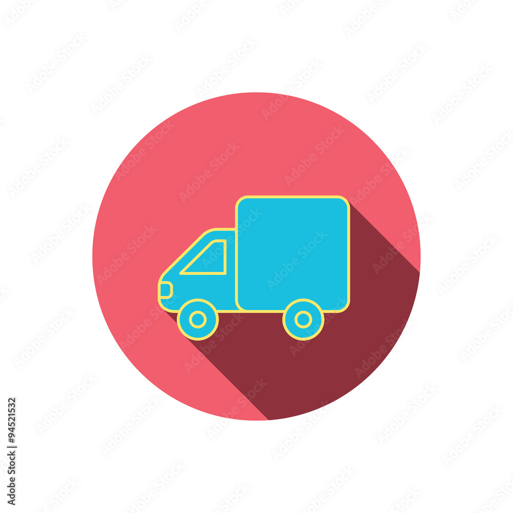 Delivery truck icon. Transportation car sign. Delivery truck icon. Transportation car sign.