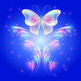Butterfly and glowing salute