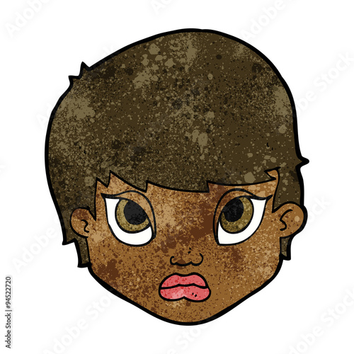 cartoon sulking woman