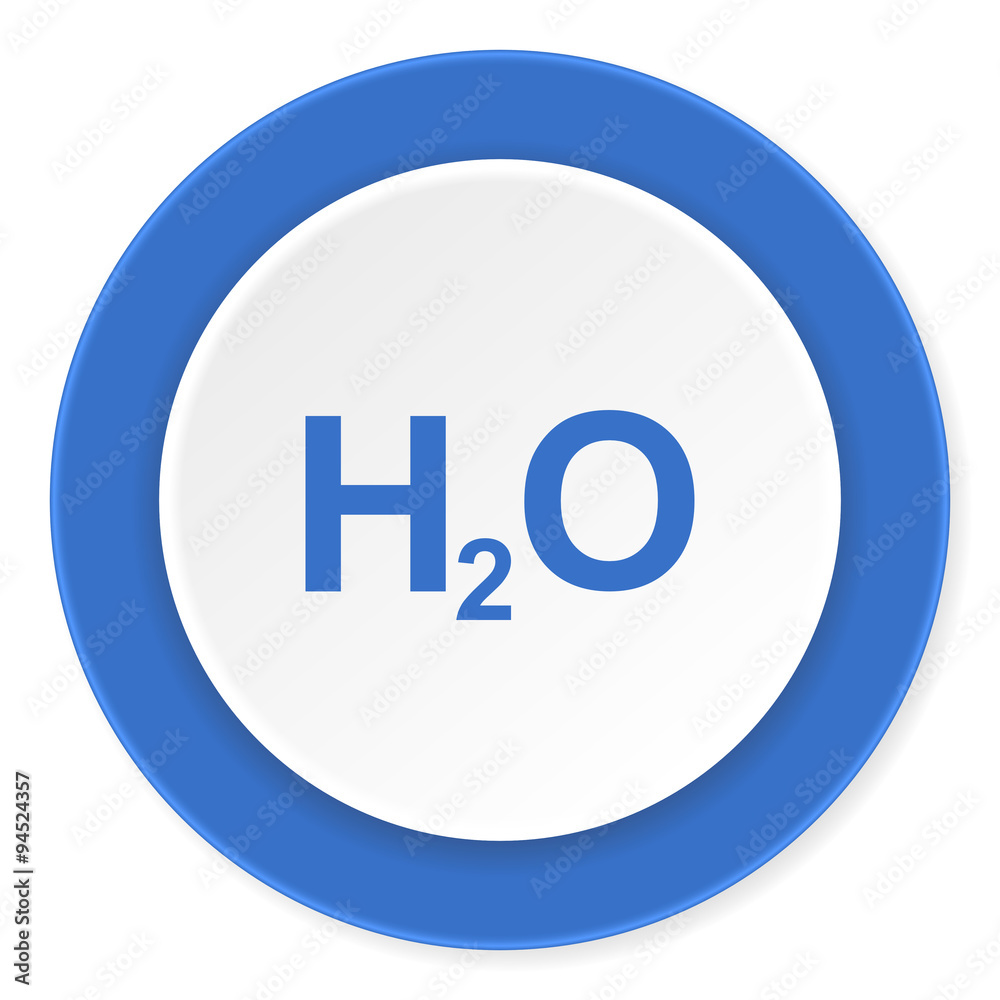 water blue circle 3d modern design flat icon on white background water blue circle 3d modern design flat icon on white background