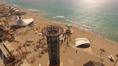 AERIAL VIEW. Big Futuristic Tower Of Brides At Befooz
