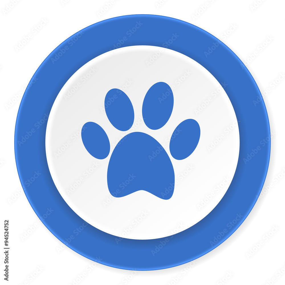 foot blue circle 3d modern design flat icon on white background foot blue circle 3d modern design flat icon on white background