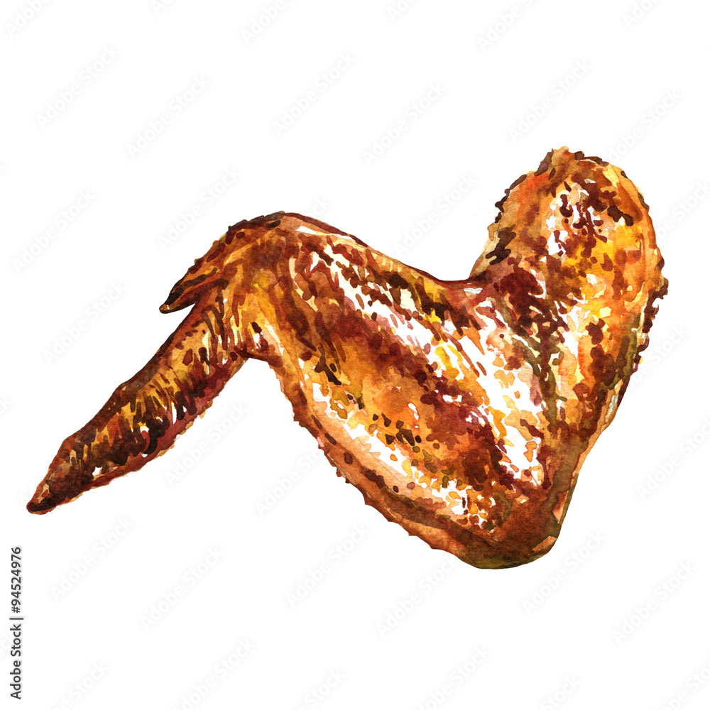 Grilled chicken or turkey wings Stock Illustration Adobe Stock
