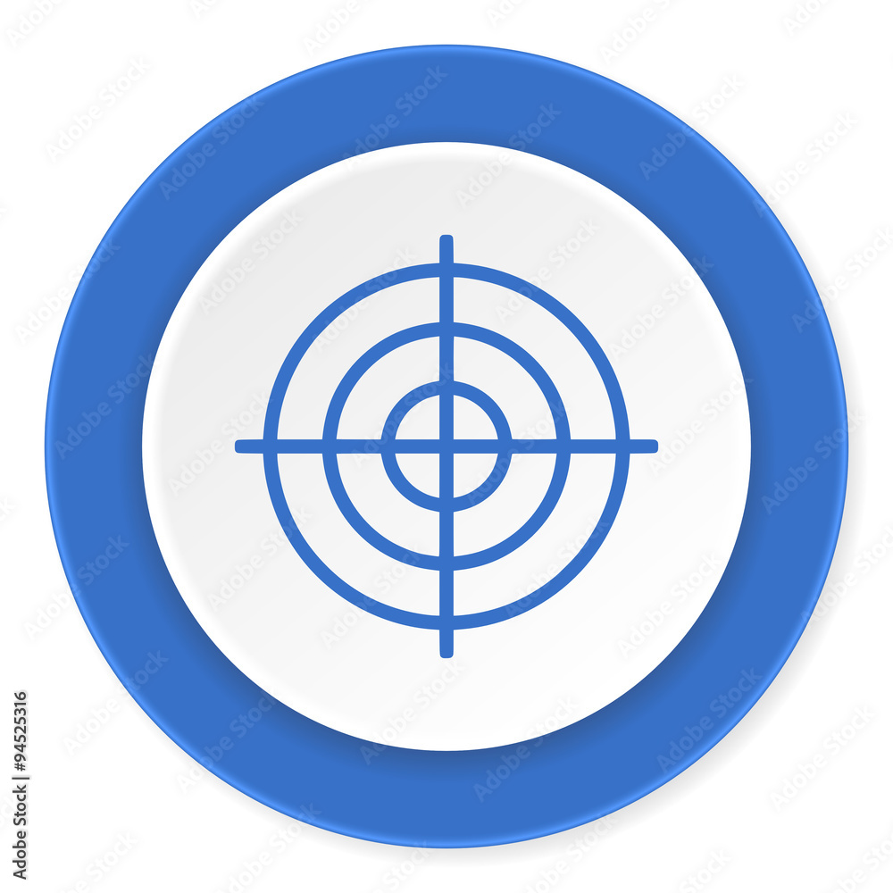 target blue circle 3d modern design flat icon on white background target blue circle 3d modern design flat icon on white background