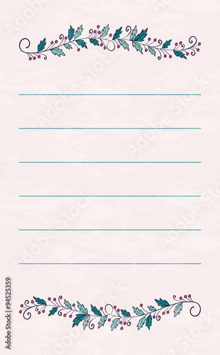 Wish list with winter flowers