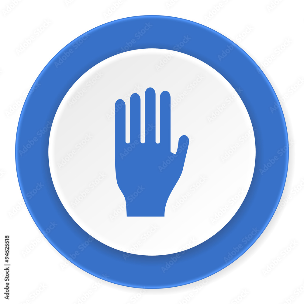 stop blue circle 3d modern design flat icon on white background stop blue circle 3d modern design flat icon on white background