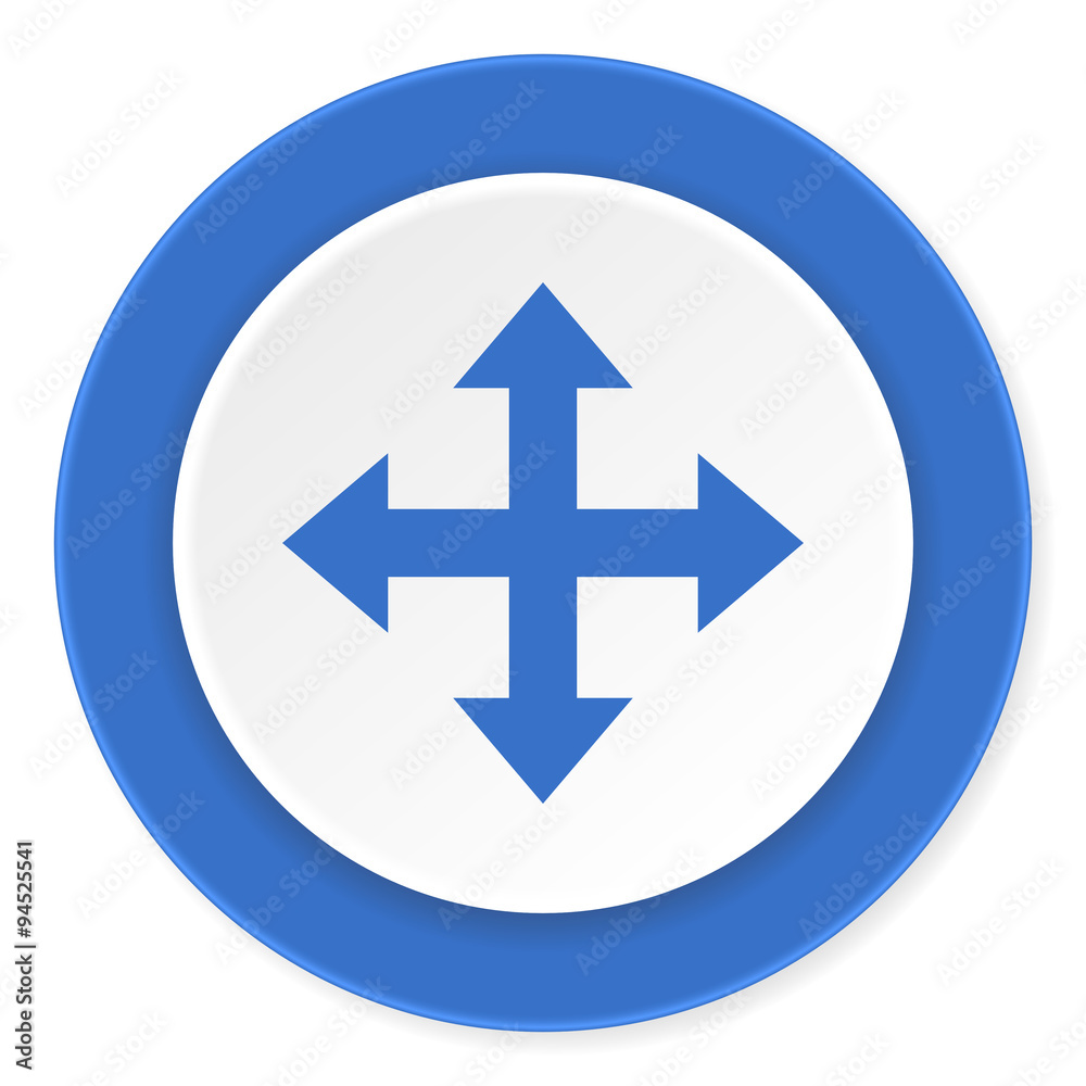 arrow blue circle 3d modern design flat icon on white background arrow blue circle 3d modern design flat icon on white background
