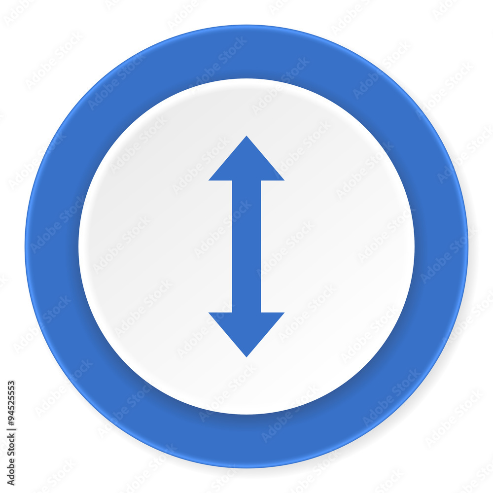 arrow blue circle 3d modern design flat icon on white background arrow blue circle 3d modern design flat icon on white background