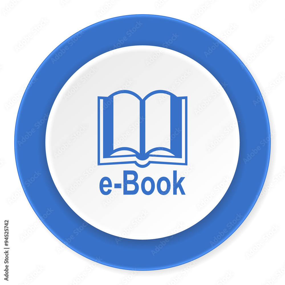 book blue circle 3d modern design flat icon on white background book blue circle 3d modern design flat icon on white background