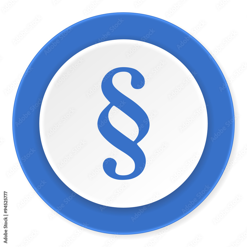paragraph blue circle 3d modern design flat icon on white background paragraph blue circle 3d modern design flat icon on white background