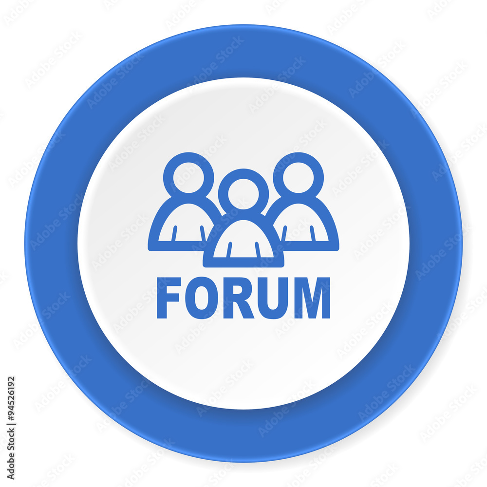 forum blue circle 3d modern design flat icon on white background forum blue circle 3d modern design flat icon on white background