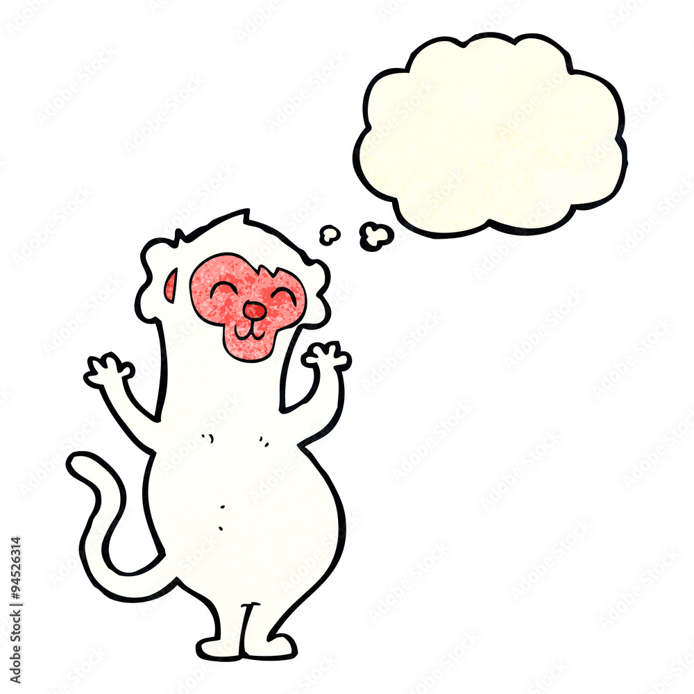 cartoon monkey with thought bubble cartoon monkey with thought bubble