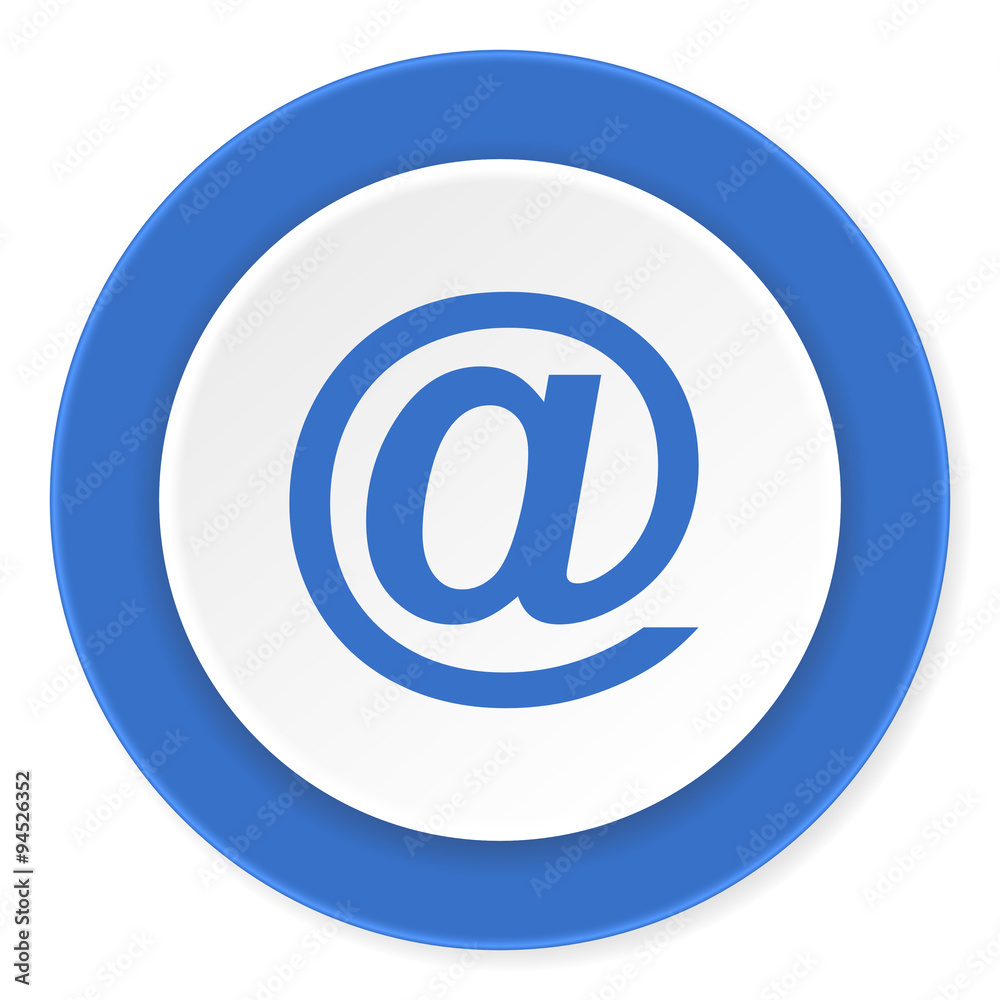email blue circle 3d modern design flat icon on white background email blue circle 3d modern design flat icon on white background