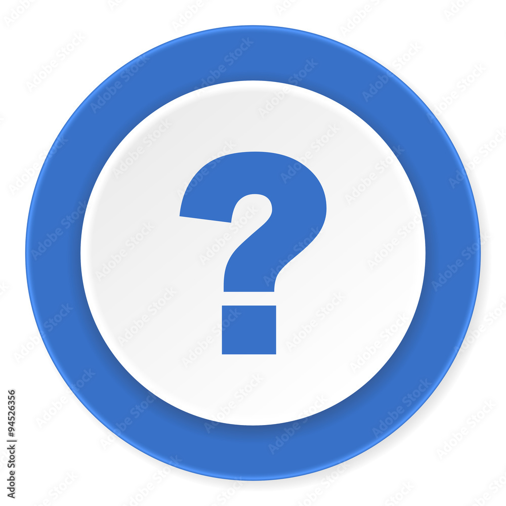 question mark blue circle 3d modern design flat icon on white background question mark blue circle 3d modern design flat icon on white background