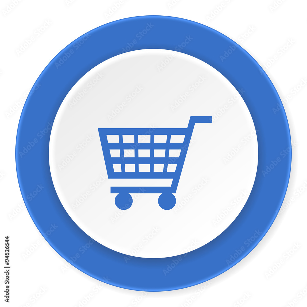 cart blue circle 3d modern design flat icon on white background cart blue circle 3d modern design flat icon on white background