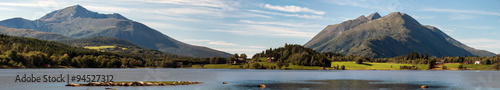 Norwegian landscape, panorama photo