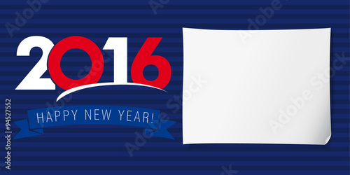 Happy new year banner 2016. Design invitation of happy new year 2016