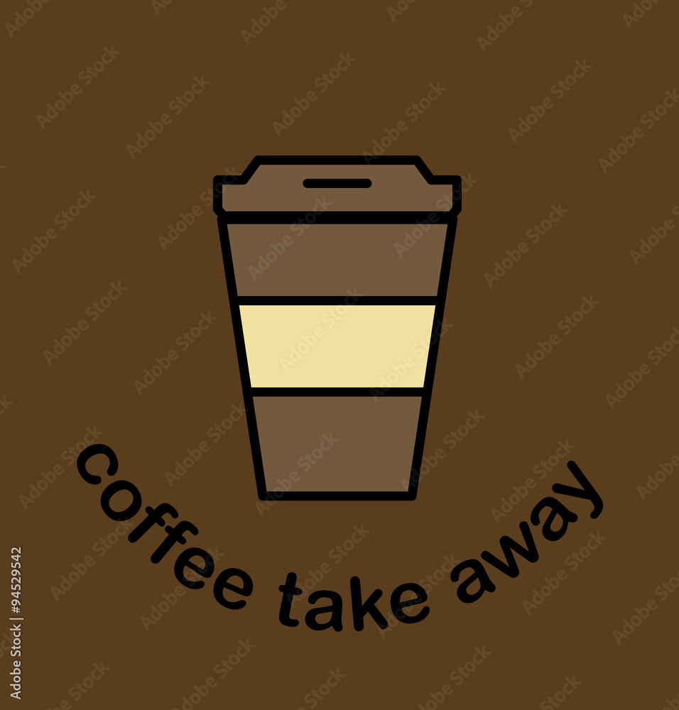Coffee take away icon. Coffee take away icon.