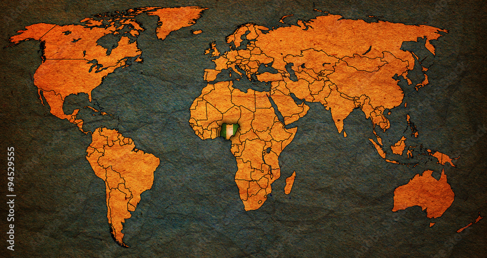 nigeria territory on world map