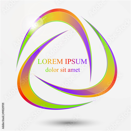 Abstract sphere swirl logo. 