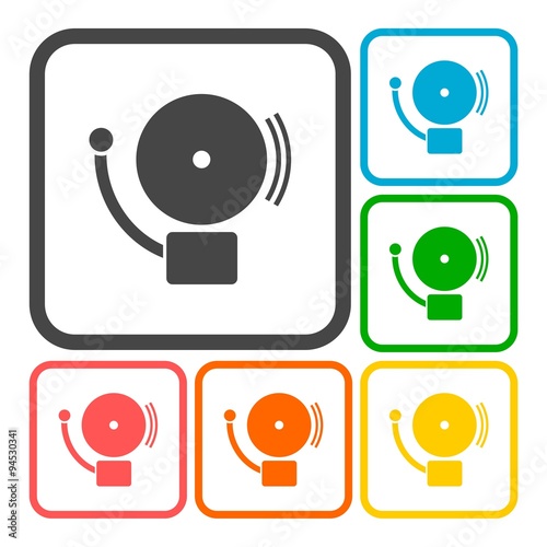 Alarm icon, School icons set