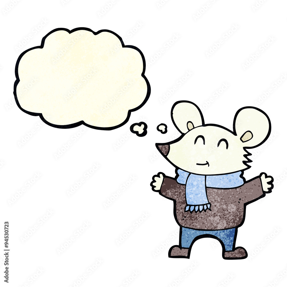 cartoon mouse with thought bubble cartoon mouse with thought bubble