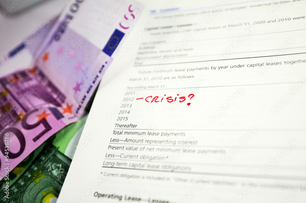 Annual audit report with crisis word next to year 2012 till 2015 Annual audit report with crisis word next to year 2012 till 2015