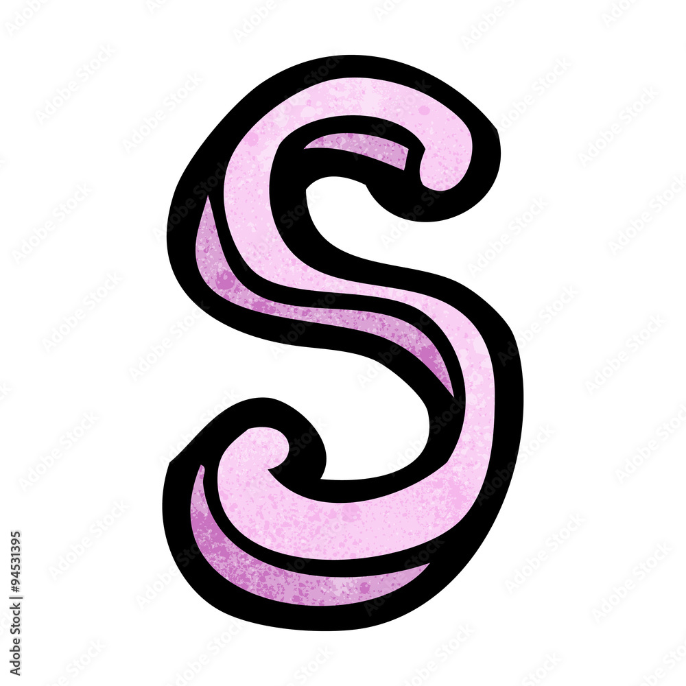 cartoon letter S cartoon letter S