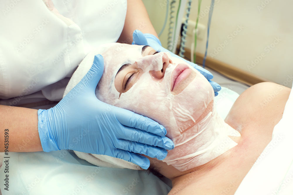 woman passes a procedure Carboxytherapy in the beauty salon woman passes a procedure Carboxytherapy in the beauty salon