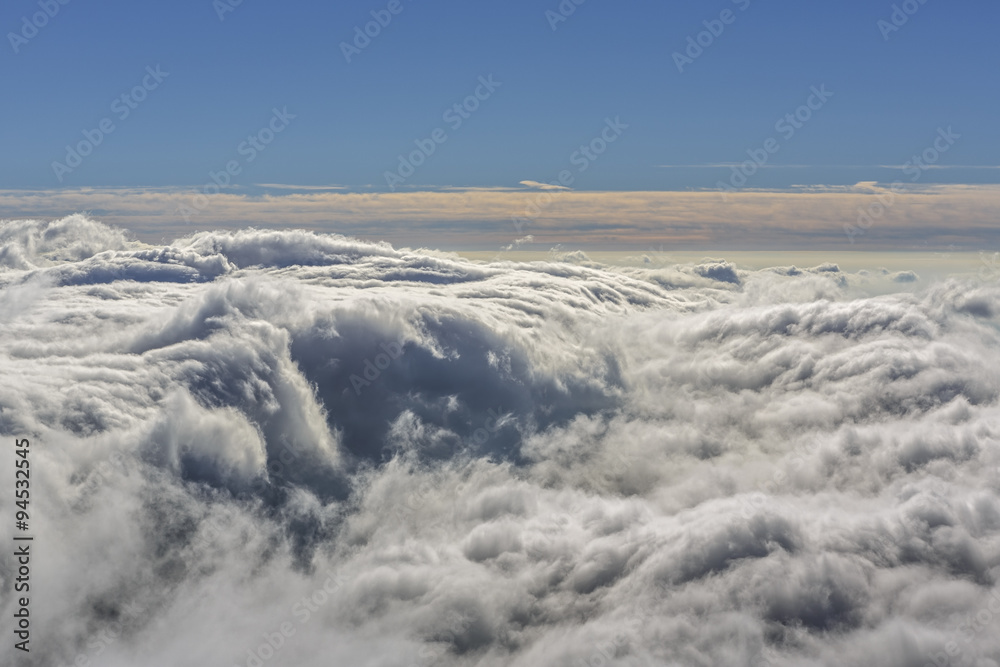 Aerial windy cloudscape