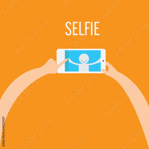 selfie on mobile camera