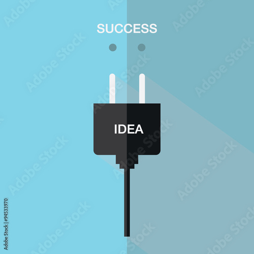 Idea to success, ac power plugs icon, vector