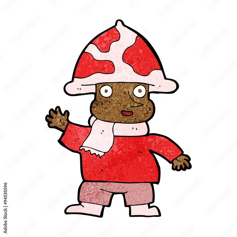 cartoon mushroom man cartoon mushroom man