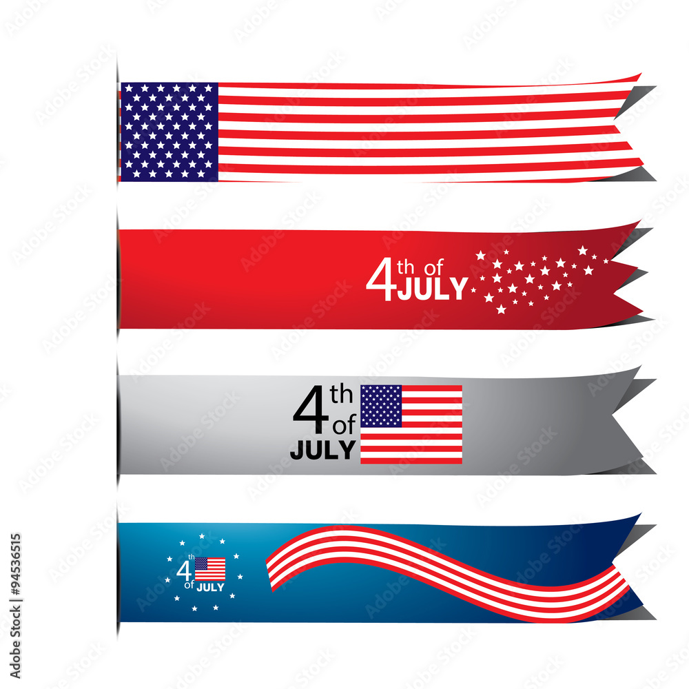 American Flag for Independence Day. Vector illustration. American Flag for Independence Day. Vector illustration.