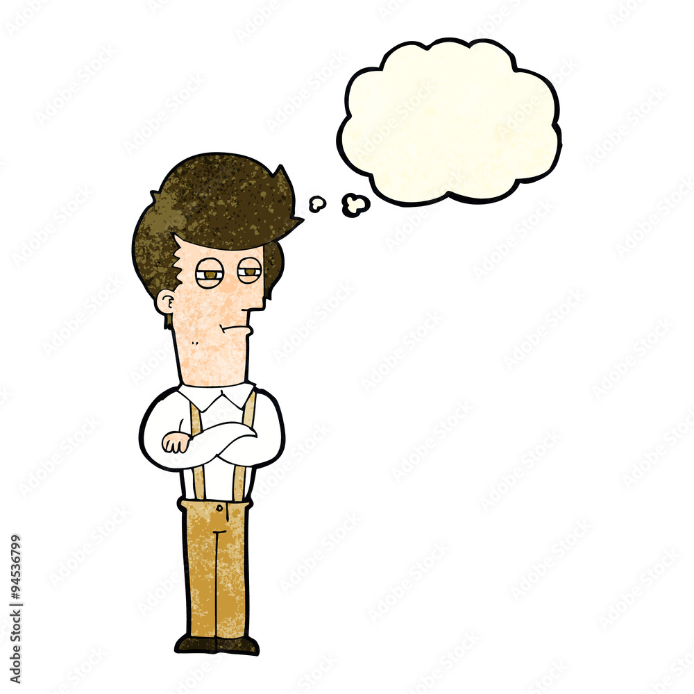 cartoon annoyed man with thought bubble cartoon annoyed man with thought bubble