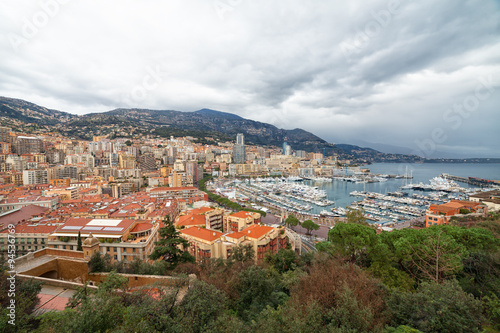 View Monaco and Monte Carlo harbor