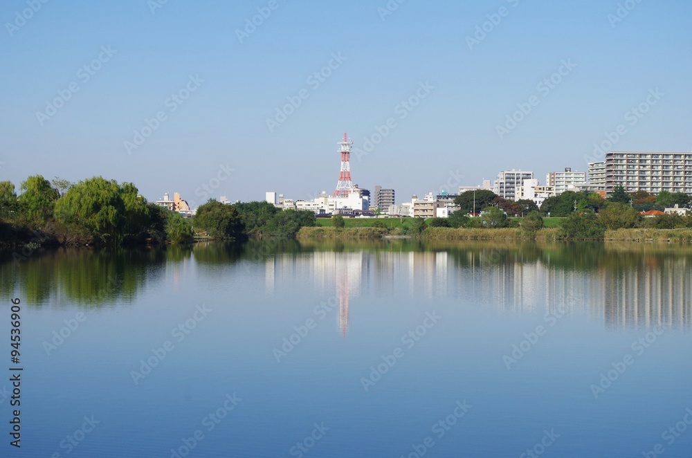 江戸川と鉄塔