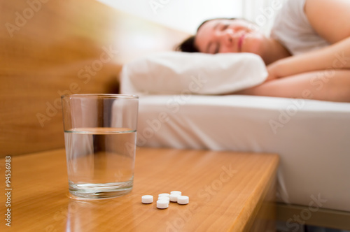 Photos medicines on the nightstand